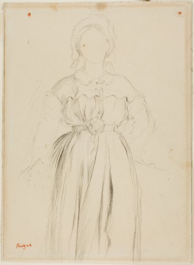 Studie für ein Porträt von Marguérite de Gas von Edgar Degas