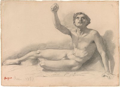 Studie eines männlichen Aktes von Edgar Degas