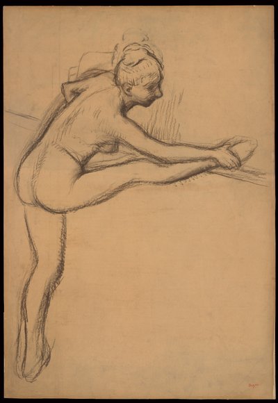 Aktstudie (Tänzerin an der Stange) von Edgar Degas