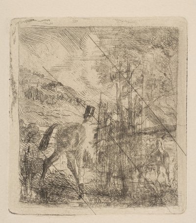 Der Sportsmann besteigt sein Pferd, 1856 von Edgar Degas