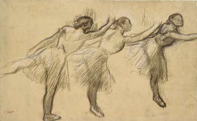 Drei Studien einer Ballerina von Edgar Degas