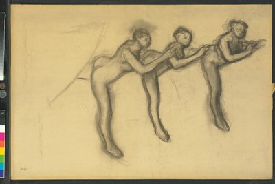 Drei Tänzer in Strumpfhosen, ca. 1895-1900 von Edgar Degas