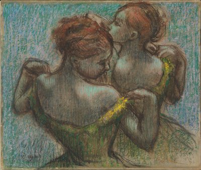 Zwei Tänzer, Halbfigur von Edgar Degas