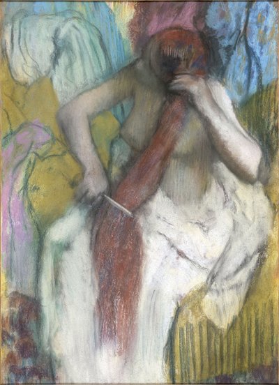 Frau kämmt ihr Haar von Edgar Degas