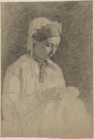 Frau beim Sticken von Edgar Degas