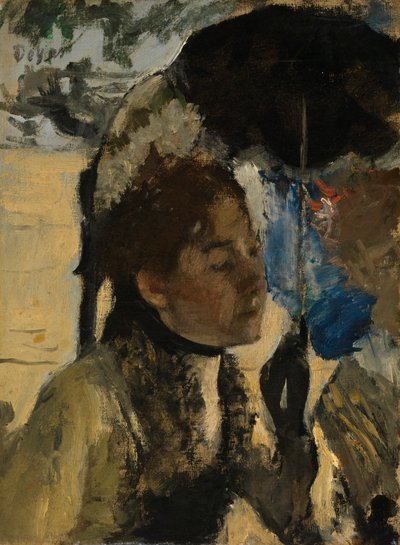Frau mit Sonnenschirm, ca. 1880 von Edgar Degas