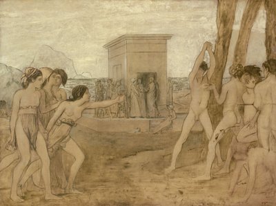 Junge spartanische Mädchen fordern Jungen heraus von Edgar Degas