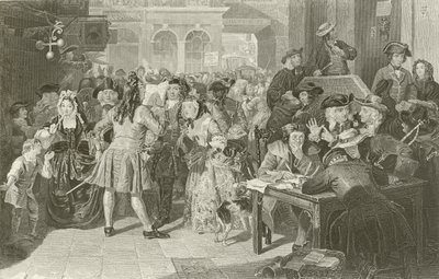 Die Südseeblase, London von Edgar Melville after Ward