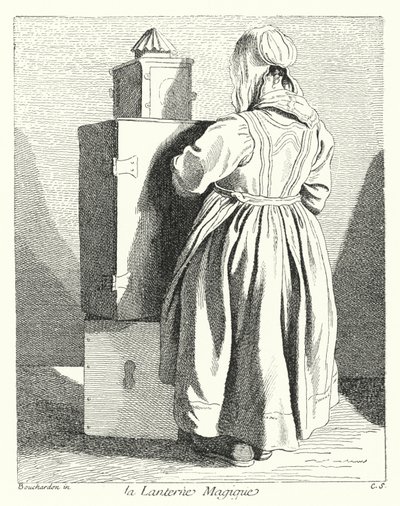 Die Zauberlaterne (Stich) von Edmé (after) Bouchardon