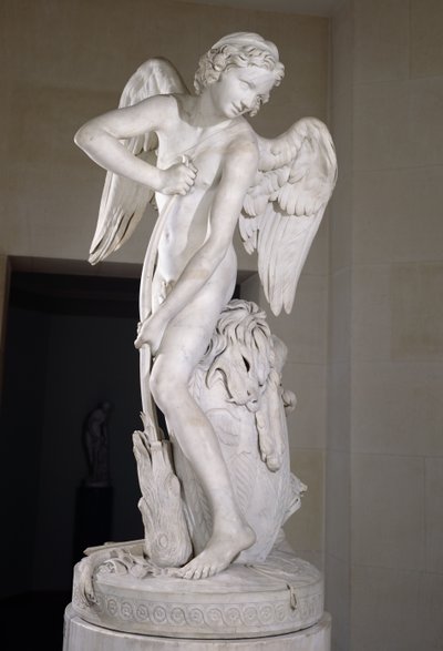 Cupid schnitzt seinen Bogen aus der Keule des Herkules, 1747-50 (Marmor) von Edmé Bouchardon