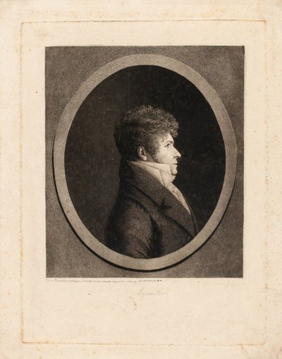 Porträt des Dirigenten und Komponisten Gaspare Spontini 1774-1851 von Edme Quenedey