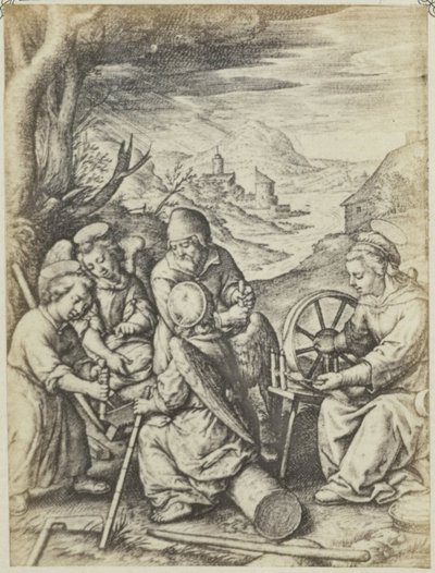 Fotoreproduktion der Gravur Les tronçons von Edmond Fierlants