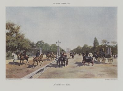 Der Eingang zum Bois de Boulogne von Edmond Georges Grandjean