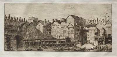 Teil der Stadt gegen Ende des XVII. Jahrhunderts von Edmond Gosselin