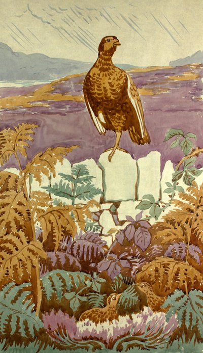 Aussicht auf das Moor, ca. 1930 (Gouache auf Papier) von Edmund Hunter