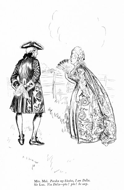 Illustration für Sheridans The Rivals von Edmund Joseph (after) Sullivan
