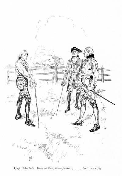 Illustration für Sheridans The Rivals von Edmund Joseph (after) Sullivan