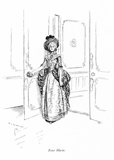 Illustration für Sheridans Die Schule des Skandals (Stich) von Edmund Joseph (after) Sullivan