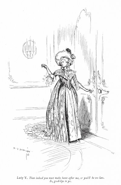 Illustration für Sheridans Die Schule der Übeltäter von Edmund Joseph (after) Sullivan