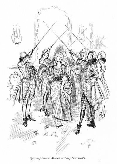 Illustration für Sheridans Die Schule der Skandale (Gravur) von Edmund Joseph (after) Sullivan