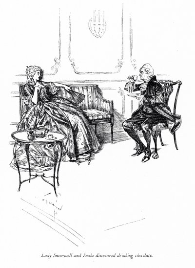 Illustration für Sheridans Die Schule der Skandale (Gravur) von Edmund Joseph (after) Sullivan