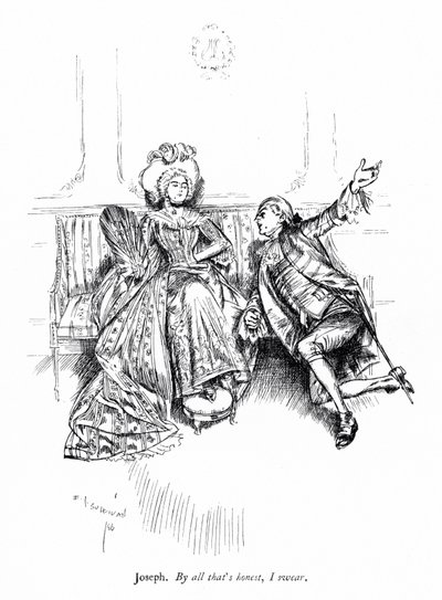 Illustration für Sheridans The School for Scandal (Gravur) von Edmund Joseph (after) Sullivan