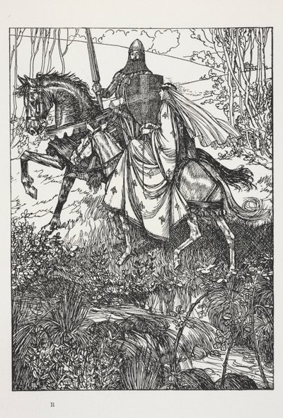 Sir Launcelot und Königin Guinevere, Illustration aus 