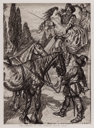 Der Widerspenstigen Zähmung, Akt III, Szene 2 von Edmund Joseph Sullivan