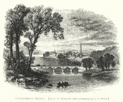 Coldstream-Brücke (Stich) von Edmund Morison (after) Wimperis