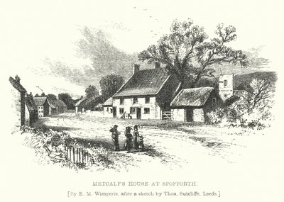 Metcalfs Haus in Spofforth (Gravur) von Edmund Morison (after) Wimperis
