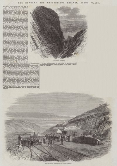 Die Newtown und Machynlleth Eisenbahn, Nordwales von Edmund Morison Wimperis