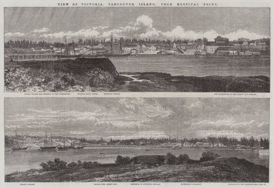 Blick auf Victoria, Vancouver Island, von Hospital Point von Edmund Morison Wimperis