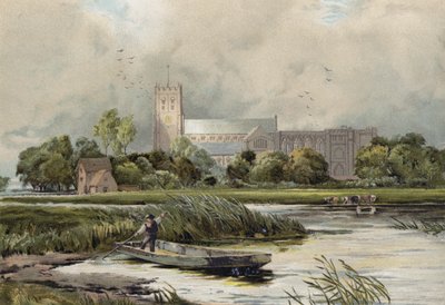 Sommerwolken, Christchurch, Hampshire von Edmund Morison after Wimperis