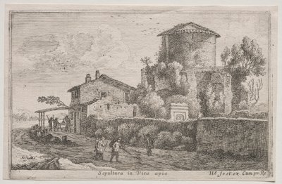 Verschiedene Ansichten in und um Rom: Grab entlang der Via Appia von Édouard Baldus