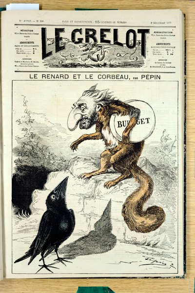 Titelblatt von „Der Grelot“, Nummer 348, Satirisch in Farben von Edouard Guillaumin Pepin