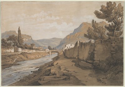 Der Neuve-Fluss am Ende des Dardenne-Tals, 1800er Jahre von Edouard Jean Marie Hostein