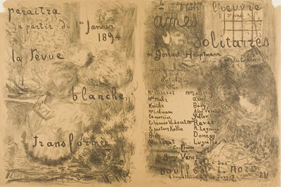 "La Revue Blanche" Verwandelt und Einsame Seelen von Édouard Jean Vuillard