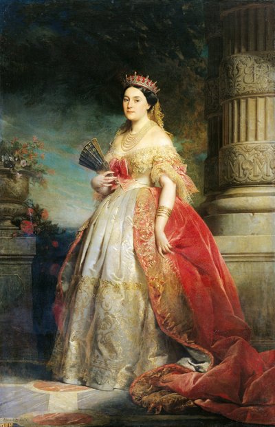 Mathilde Laetitia Wilhelmine Bonaparte (1820-1904) 1861 von Edouard Louis Dubufe