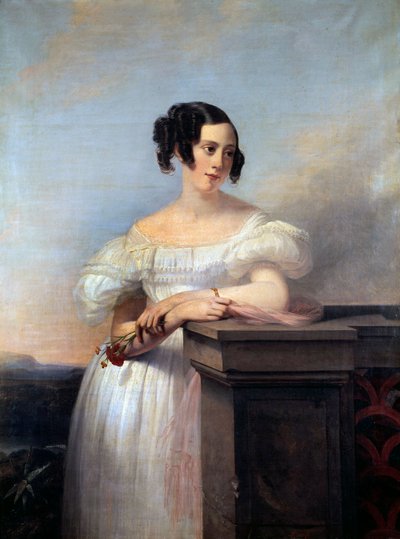 Porträt eines Mädchens mit der Nelke von Edouard Louis Dubufe