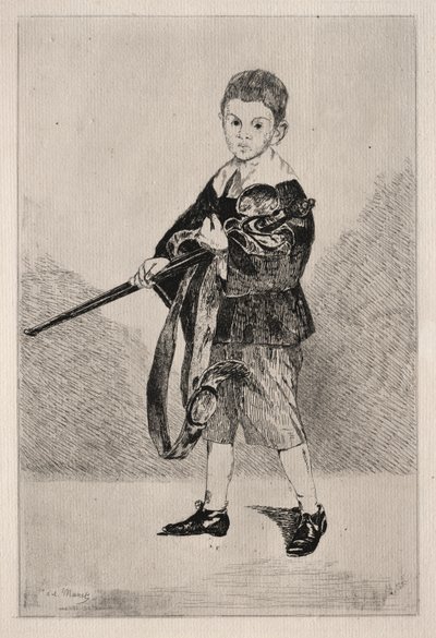 Kind mit Schwert, nach links gewandt von Édouard Manet