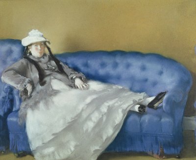 Madame Manet auf einem blauen Sofa, 1874 von Édouard Manet
