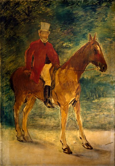 Monsieur Arnaud zu Pferd, Gemälde von Edouard Manet, 1875 von Édouard Manet