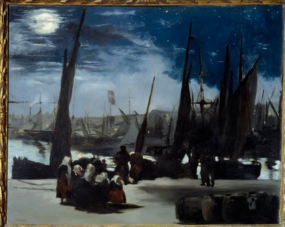 Mondschein im Hafen von Boulogne von Édouard Manet