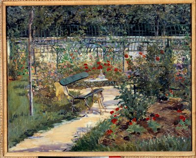 Mein Garten, die Bank von Édouard Manet