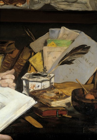 Porträt von Emile Zola (Detail) von Édouard Manet