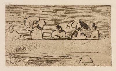 Das Geländer der Brücke, Platte 5 aus Le Fleuve von Édouard Manet