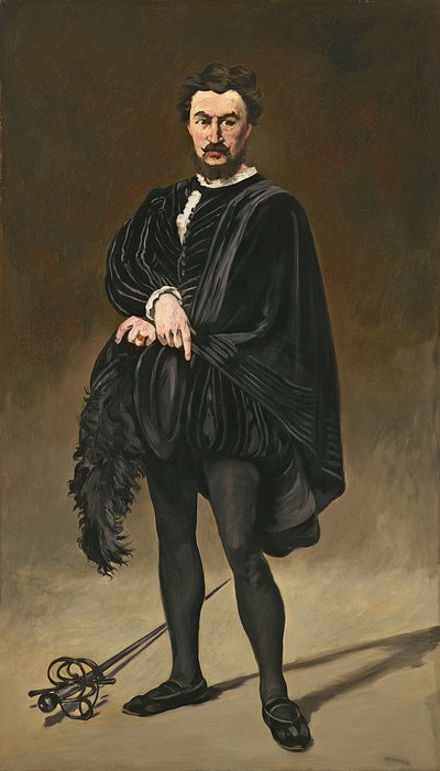 Der Tragödienschauspieler (Rouviere als Hamlet) von Édouard Manet