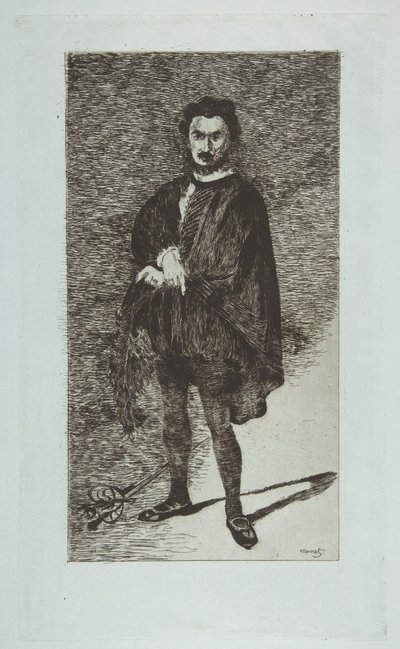 Der tragische Schauspieler: Rouvière in der Rolle des Hamlet von Édouard Manet