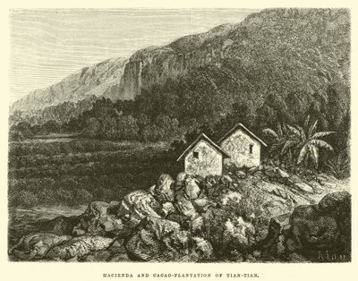 Hacienda und Kakaoplantage von Tian-tian von Edouard Riou