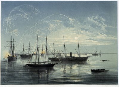 Einweihung des Suezkanals durch G. Nicole. 1869. von Edouard Riou
